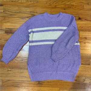 Cozy American Eagle Purple Crewneck Sweater